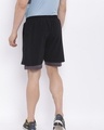 Shop Men's Black Double Layered Sports Shorts-Full