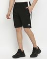 Shop Men's Black Shorts with White Side Panel-Full