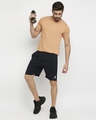Shop Men's Black Shorts with White Side Panel