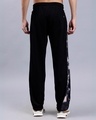 Shop Men's Black Side Panel Relaxed Fit Track Pants-Full