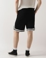 Shop Men's Black Typography Side Vent Oversized Shorts-Full