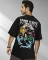 Shop Men's Black Slayer Squad Graphic Printed Oversized T-shirt-Front