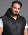 Shop Men's Black Sleeveless Plus Size Puffer Jacket
