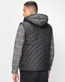 Shop Men's Black Sleeveless Puffer Jacket-Design