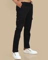 Shop Men's Black Slim Fit Cargo Pants-Design