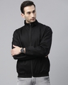 Shop Men's Black Slim Fit Casual Jacket-Front