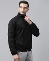 Shop Men's Black Slim Fit Casual Jacket-Design