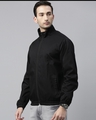 Shop Men's Black Slim Fit Casual Jacket-Full