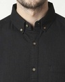 Shop Men's Black Slim Fit Casual Oxford Shirt