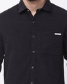 Shop Men's Black Slim Fit Corduroy Shirt