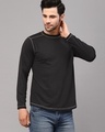Shop Men's Black Corduroy Slim Fit T-shirt-Design