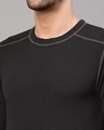 Shop Men's Black Corduroy Slim Fit T-shirt