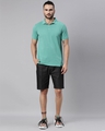 Shop Men's Black Slim Fit Cotton Shorts-Full