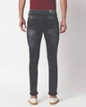 Shop Men's Black Slim Fit Faded Jeans-Design