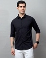 Shop Men's Black Slim Fit Shirt-Front