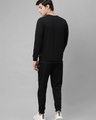 Shop Men's Black Slim Fit Sweatshirt and Jogger Set-Full