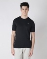 Shop Men's Black Slim Fit T-shirt-Front