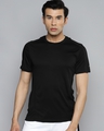 Shop Men's Black Slim Fit T-shirt-Front