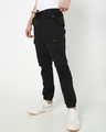 Shop Men's Black Snap Pocket Cargo Jogger Pants-Design