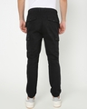 Shop Men's Black Snap Pocket Cargo Jogger Pants-Full