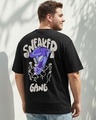 Shop Men's Black Sneaker Gang Graphic Printed Plus Size T-shirt-Front