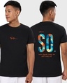 Shop Men's Black So Typography T-shirt-Front