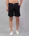 Shop Men's Black Solid Shorts-Front