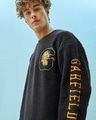 Shop Men's Black Garfield Graphic Printed Oversized Sweatshirt