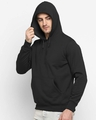 Shop Men's Black Solid Regular Fit Hoodie-Design