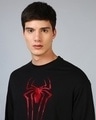 Shop Men's Black Spider Blend Graphic Printed Oversized T-shirt