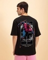 Shop Men's Black Spider Graphic Printed Oversized T-shirt