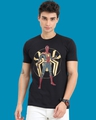 Shop Men's Black Spider Man Graphic Printed T-shirt-Front