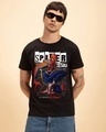 Shop Men's Black Spider Punk Graphic Printed T-shirt-Front