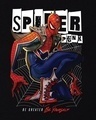 Shop Men's Black Spider Punk Graphic Printed T-shirt