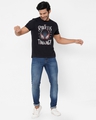 Shop Men's Black Miles Morales Spidey Senses  Marvel Typography T-shirt (Glow In The Dark)-Full