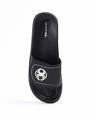 Shop Men's Black Spiderman Printed Velcro Sliders-Full