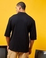 Shop Men's Black Split Graphic Printed Oversized T-shirt-Design