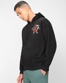 Shop Men's Black Sponge Bob Graphic Printed Oversized Hoodies-Full