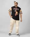 Shop Men's Black & Brown Sport Day Graphic Printed Oversized Plus Size T-shirt-Full