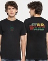 Shop Men's Black Star Wars Typography T-shirt-Front
