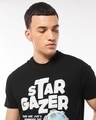 Shop Men's Black Stargazer Graphic Printed T-shirt