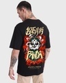 Shop Men's Black Stoned Panda Graphic Printed Oversized T-shirt-Design