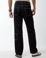 Shop Men's Black Straight Fit Cargo Jeans-Design