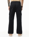 Shop Men's Black Straight Fit Cargo Pants-Full