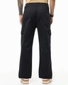 Shop Men's Black Straight Fit Cargo Pants-Design