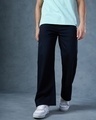 Shop Men's Black Straight Fit Jeans-Front