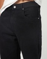 Shop Men's Black Straight Fit Mid-Rise Jeans