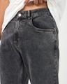 Shop Men's Black Washed Straight Fit Mid-Rise Jeans