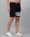 Shop Men's Black Striped Shorts-Design