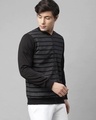 Shop Men's Black Striped Jacket-Design